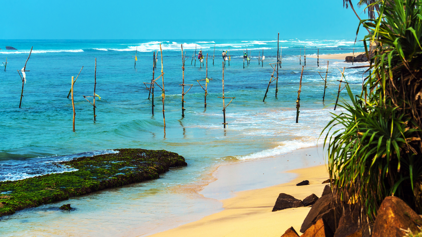 Pristine beach in Sri Lanka